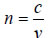 ratio of speed of light in free space to that in medium is called absolute